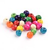 Dyed Natural Wood Beads WOOD-Q006-8mm-M-LF-1