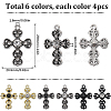 SUNNYCLUE 24Pcs 6 Colors Alloy Pendants FIND-SC0007-69-2