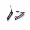 304 Stainless Steel Stud Earring Findings Ion Plating(IP) STAS-H467-05B-2