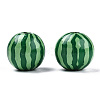 Printed Natural Wooden Fruit Beads WOOD-T021-104-3