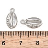 304 Stainless Steel with Crystal Rhinestone Charms RB-CBABFDA-11E-P-3