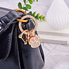 1Pc DIY Alloy Rhinestone Spring Gate Rings Keychains FIND-TA0008-54A-G-5