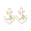 Eco-Friendly Brass Enamel Pendants STAS-C031-01G-2
