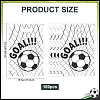 50Pcs Football Pattern Plastic Gift Bags with Die Cut Hole Handle ABAG-WH0046-65-2
