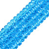 Transparent Glass Beads Strands GLAA-Q114-01A-A08-1