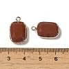 Natural Red Jasper Faceted Pendants G-Q169-06G-04-3
