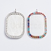 Alloy Big Pendant Cabochon Settings ALRI-TAC0001-04B-S-1