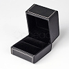 Rectangle Imitation Leather Ring Boxes LBOX-F001-04-3