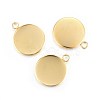 Rack Plating 304 Stainless Steel Pendant Cabochon Settings STAS-F191-14G-G-1