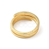 Rack Plating Brass Wire Wrap Double Ring for Women KK-O142-06G-2