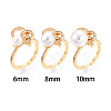 Knot Brass Micro Pave Cubic Zirconia Cup Peg Ring Settings KK-N274-23G-4
