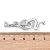Brass Micro Pave Cubic Zirconia Fold Over Clasps KK-D360-13P-3