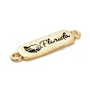 Beach Theme Rack Plating Brass Rectangle Connector Charms KK-P261-08A-G04-2