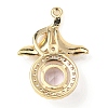 Brass with K9 Glass & Rhinestone Pendants KK-C024-09KCG-01-2