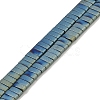 Electroplated Frosted Non-magnetic Synthetic Hematite Beads Strands G-G089-A01-12-1