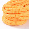 Flat Round Handmade Polymer Clay Beads CLAY-R067-8.0mm-15-4