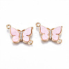 Eco-Friendly Alloy Micro Pave Clear Cubic Zirconia Links Connectors ENAM-Q437-058D-NR-1
