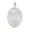 Religion Brass Micro Pave Clear Cubic Zirconia Pendants KK-H268-04A-P-1