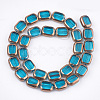 Electroplate Glass Beads Strands EGLA-S188-10F-2