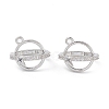 Rack Plating Brass Pave Clear Cubic Zirconia Bead Cage Pendants KK-G464-10P-2