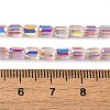 Electroplate Glass Beads Strands EGLA-D031-01-08-4