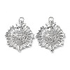 Rack Plating Brass Micro Pave Cubic Zirconia Pendants KK-K333-80P-1