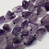 Rough Raw Natural Amethyst Beads Strands G-K202-23-1