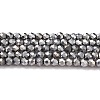 Electroplate Glass Beads Strands GLAA-H021-01A-FP08-2