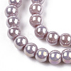 Electroplate Opaque Glass Beads Strands GLAA-T032-P4mm-AB07-2