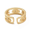 Clear Cubic Zirconia Eye Open Cuff Rings RJEW-P083-02G-3