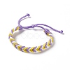 Polyester Wave Braided Cord Bracelet BJEW-B065-01-2