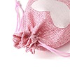 12Pcs 12 Styles Valentine's Day Printed Rectangle Burlap Cloth Packing Pouches ABAG-U006-02C-5