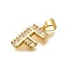 Rack Plating Brass Micro Pave Cubic Zirconia Pendants KK-L226-100G-F-2