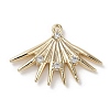 Brass Micro Pave Clear Cubic Zirconia Pendants KK-G491-18G-1