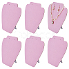 Bust Shaped Velvet Necklaces Jewelry Display Stands ODIS-WH0043-159B-1
