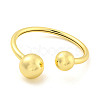 Rack Plating Brass Open Cuff Bangles BJEW-P322-06G-2