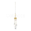 Glass Teardrop Big Pendant Decorations HJEW-M005-05A-G-1