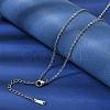 12Pcs 1.8MM 304 Stainless Steel Textured Cable Chain Necklaces for Men Women NJEW-H093-18P-05-3