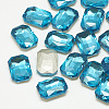 Pointed Back Glass Rhinestone Cabochons RGLA-T079-8x10mm-12-1