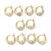 Natural Malaysia Jade Round Beaded Hoop Earrings EJEW-A099-03G-05-1
