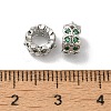 Long-Lasting Plated Brass Micro Pave Clear Cubic Zirconia Beads KK-K381-18B-P-2