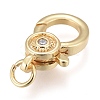Brass Micro Pave Cubic Zirconia Lobster Claw Clasps ZIRC-M108-07A-G-2