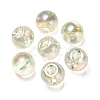 UV Plating Rainbow Iridescent Acrylic Beads OACR-F006-08H-1