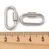 Non-Tarnish 304 Stainless Steel Screw Carabiner Lock Charms STAS-C092-04D-P-3