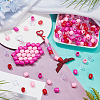 360Pcs 6 Colors Plastic European Beads KY-NB0001-65-5