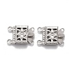 Tarnish Resistant 304 Stainless Steel Box Clasps STAS-P249-05P-1