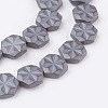 Non-magnetic Synthetic Hematite Beads Strands G-P341-13F-8x3mm-1
