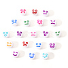 White Opaque Acrylic Beads MACR-YW0001-20B-7