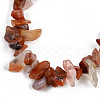 Unisex Chip Natural Carnelian/Red Agate Beaded Stretch Bracelets BJEW-S143-01-3