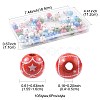 60Pcs 10 Styles Christmas Spray Painted Schima Wood Beads WOOD-FS0002-45-4